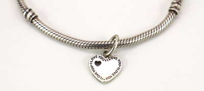 Authentic Pandora S925 ALE Sterling Silver Bracelet & Charm S925