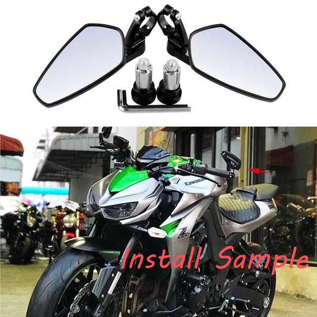 US Motorcycle 7/8" Handle Bar Mirrors For Z650 Z900 Z1000 Kawasaki