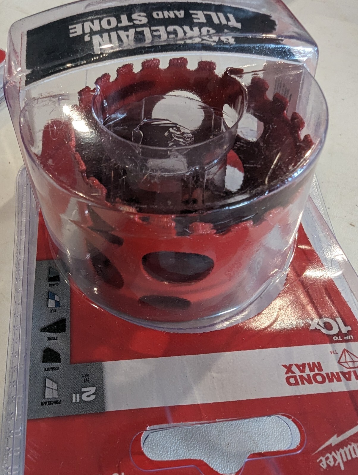 Lot Of 2 Milwaukee 49565645 2" Diamond MAX Hole Saw Porcelain Tile