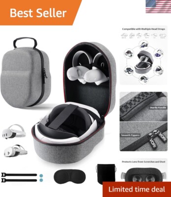 All-in-One Travel Case for Meta Quest 3/2 with Cable Management & Protection