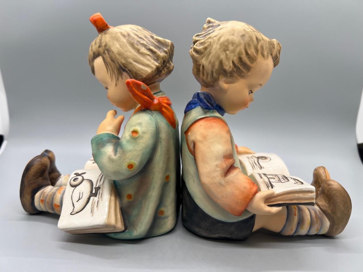 Hummel Goebel Bookworm Pair of Girl & Boy Bookends #14A&B TM3