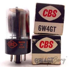 2 CBS 6W4GT Half Wave Rectifier Damper Diode TV Audio Vacuum Tube Valve - Bangyb