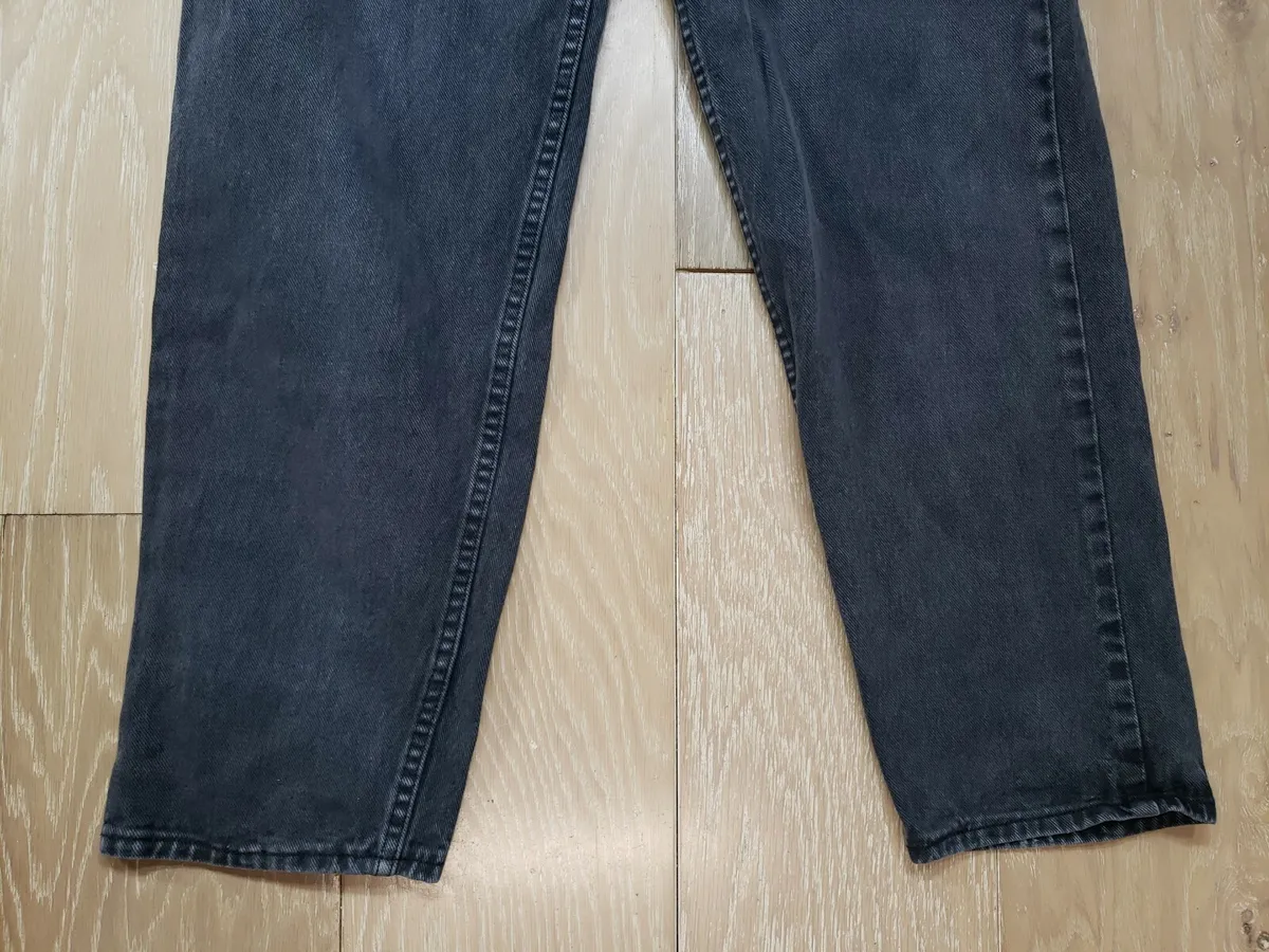 Vintage 90s Levis Silver Tab Loose Leg Black Denim Jeans Women's Size 9/10  USA