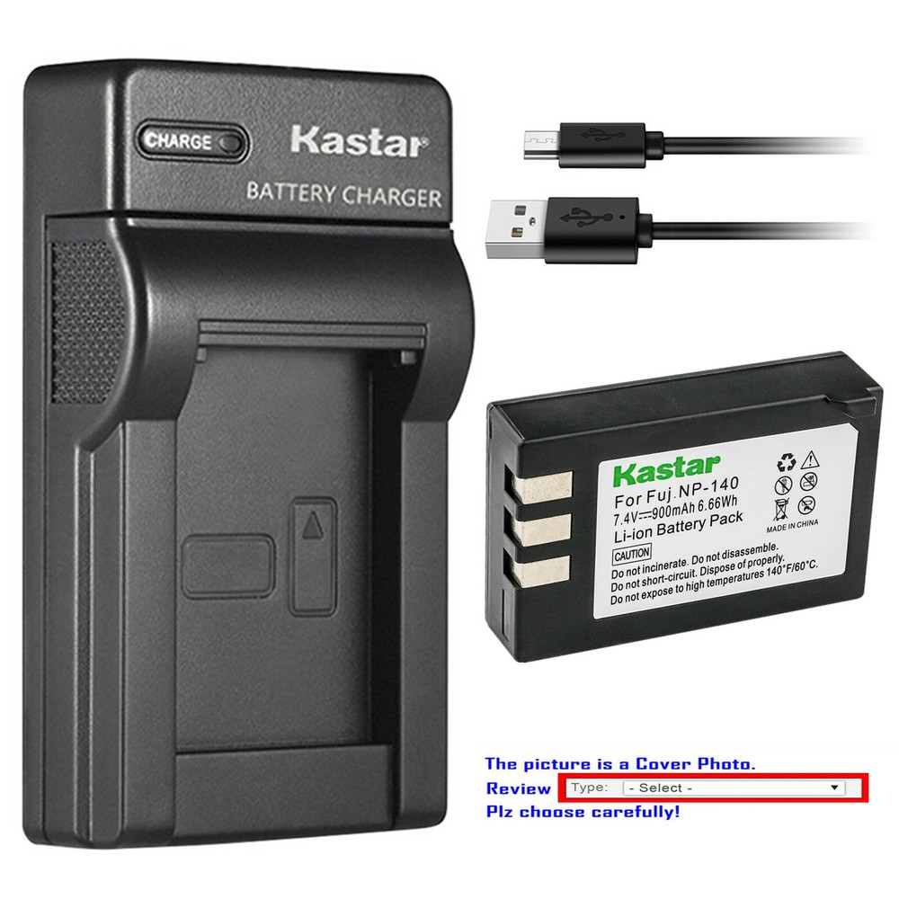 Kastar Slim USB Charger for Fujifilm NP-140 FNP-140 BC-140 BC140 Batteries  