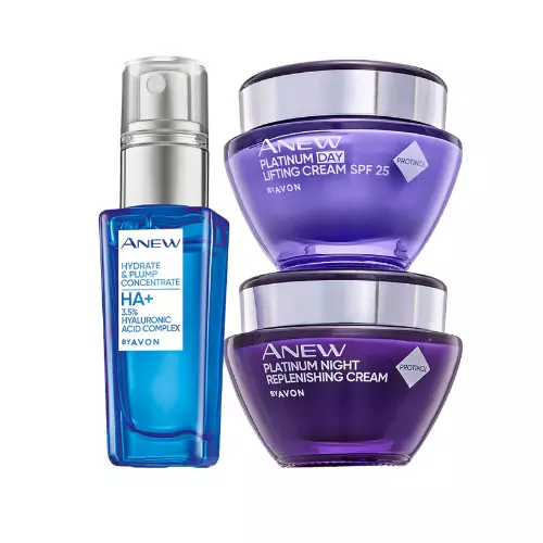 AVON ANEW PLATINUM HIDRATE PAQUETE DE PLUMP 50+ crema y concentrado de día y noche - Imagen 1 de 1