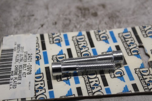 CHROME STARTER ALLEN HEAD BOLT KIT (2) HARLEY DAVIDSON M8 2401-0978