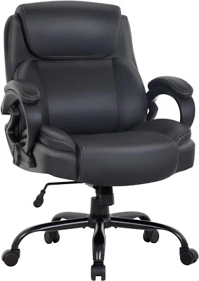 FDW Big and Tall Office Chair 400lbs Wide Seat Ergonomic Desk Chair with Lumbar Arms