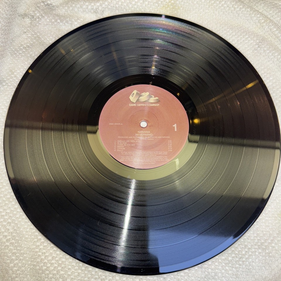 Nirvana Never Mind 1991 Geffen records first pressing DGC-24425-A VGC ...