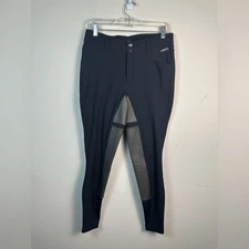 Kerrits Black Equestrian Crossover II Full Seat Breech Size Large EUC