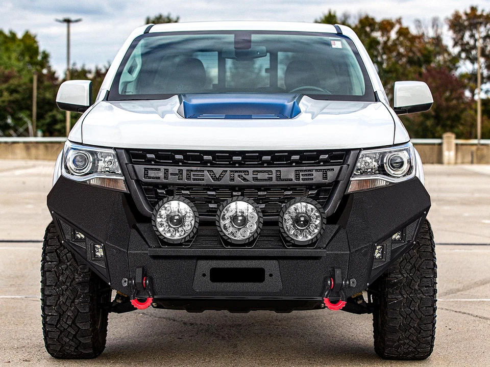 Vijay For 2015-2022 Chevy Colorado Steel Front/Rear Bumper W/Winch Plate&Light Foto 2 de 4