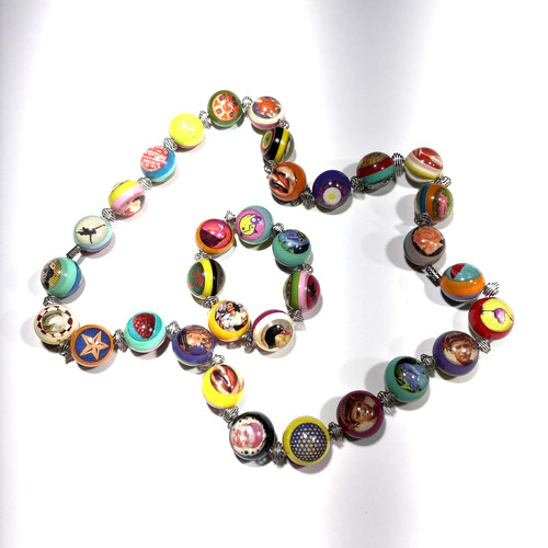 FUTURISTIC LUCITE BUBBLE NECKLACE & BRACELET SET - EYE KATCHING - BEST OFFER