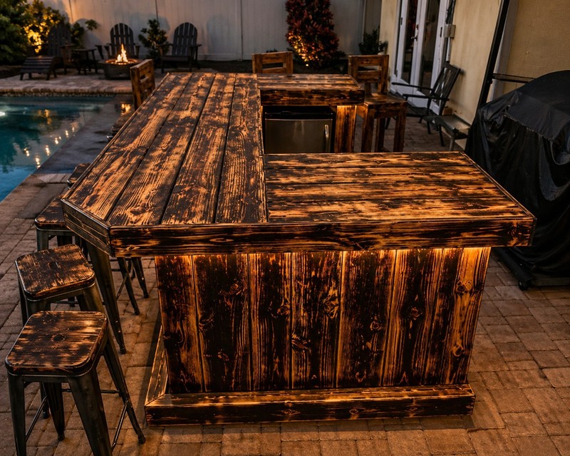 THE RUSTIC BURNT OAK BAR