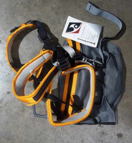 BLACK DIAMOND WIZ KID YOUTH CHILD'S ROCK CLIMBING HARNESS MARIGOLD WITH CASE NEW - Picture 2 of 4