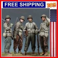 1/35 Scale WW2 US Infantry Four-Person Collection Resin Figure Assembly Model...