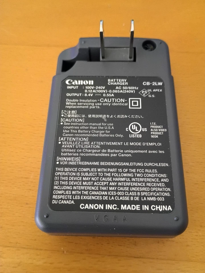 Cargador de batería Canon CB-2LW - genuino, probado Foto 2 de 3
