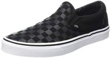 Vans UnisexAdult Classic SlipOn Shoes  Checkerboard Black/Black  Authentic