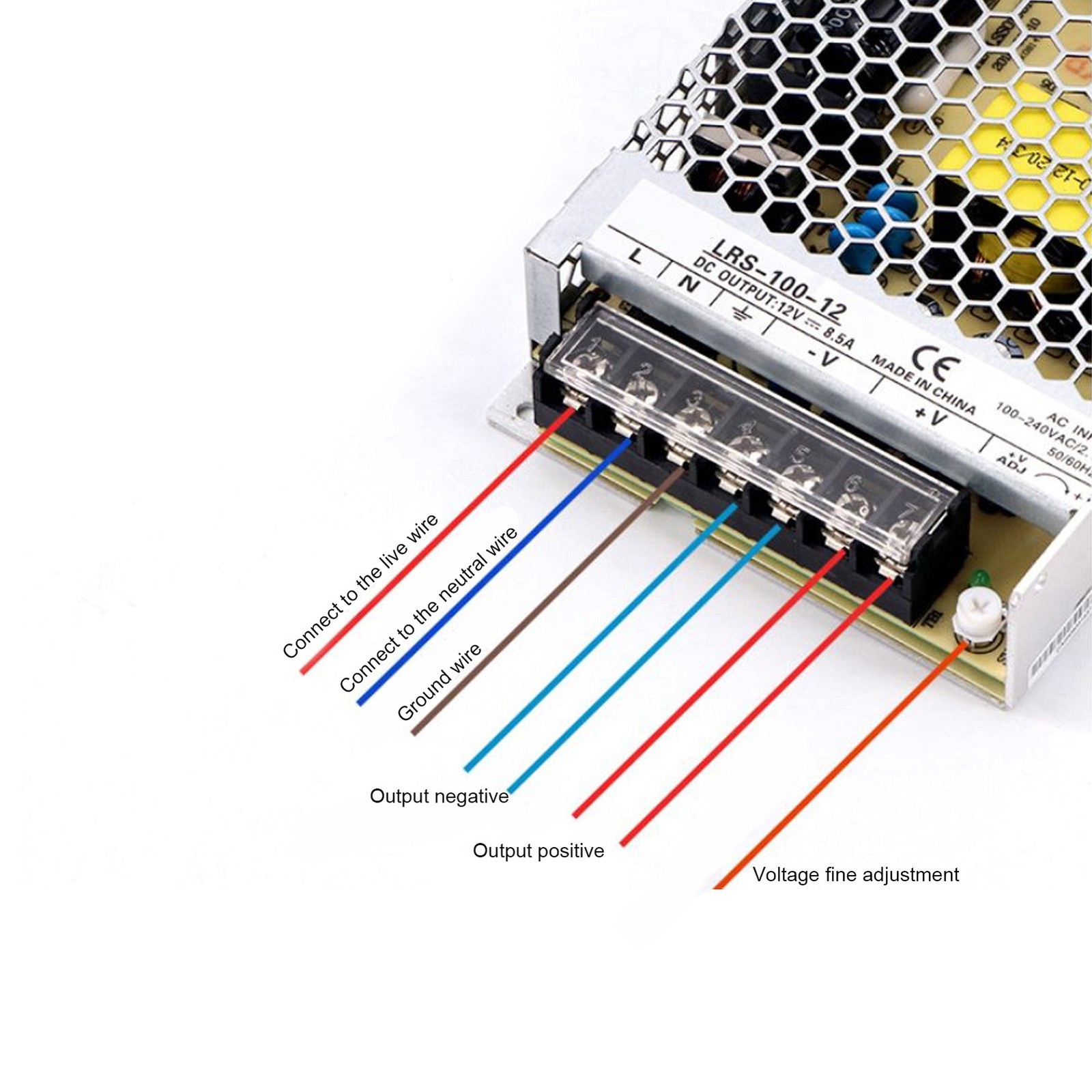 LRS-100-12 BERM Switching Power Supply LED Transformer Driver 100W 85~264VAC✿