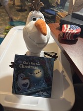 Kohls Cares Olaf Frozen Plush Stuffed Animal White Medium 12" Tall and book