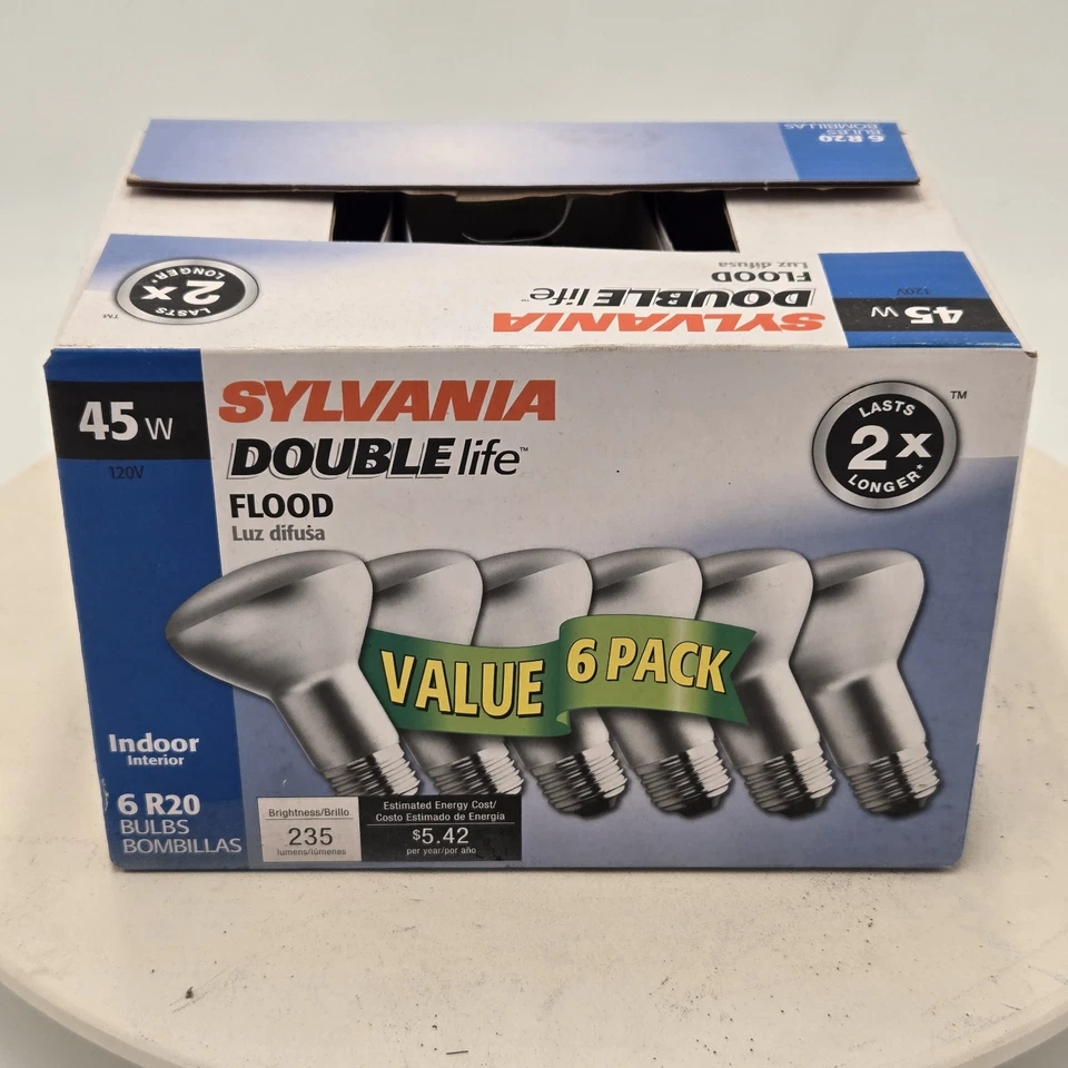 SYLVANIA R20 Soft White Medium Base (E-26) Dimmable Light Bulb (6-Pack) - Image 4 of 4