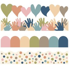 Boho Bulletin Board Borders Classroom Colorful 13.8  2.8 inches, MIXED 