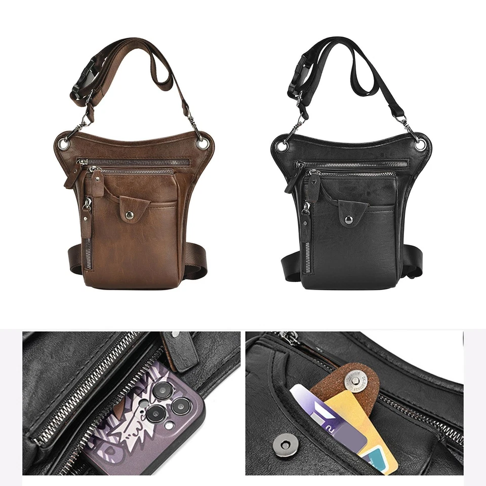 Sac à bandoulière en cuir imperméable pour homme - Photo 1/1