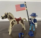 Vintage Playmobil 3306 Western Civil War Union General and Horse