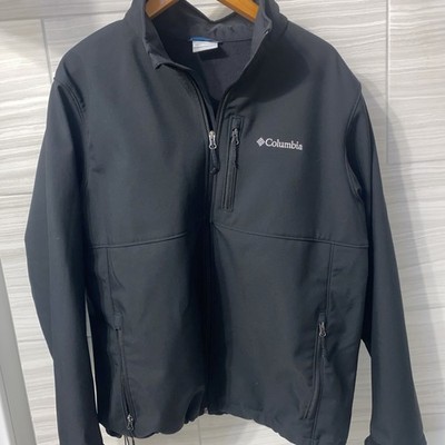 Columbia Men's XL Full Zip Fleece Jacket Black Water Repellent