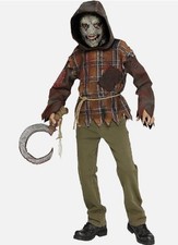 Kornfield Killer Scarecrow Halloween Scary Costume Boy,child Brown Medium 8-10 