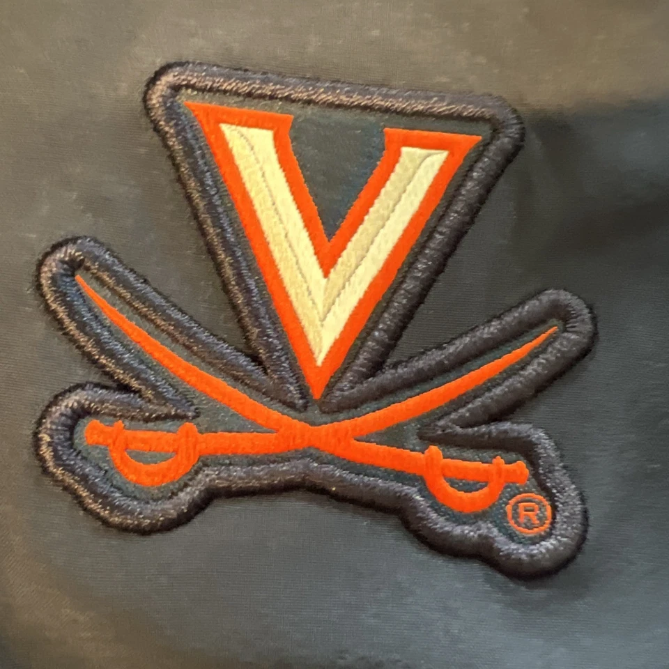 Virginia Cavaliers Shirt NIKE Women's XL Blue Snap Stretch Polo Embroidered FLAW - Image 4 of 4