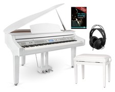 88 Tasten Digital Fl&uuml;gel E-Piano Set Bank Kopfh&ouml;rer 1200 Sound Bluetooth wei&szlig;
