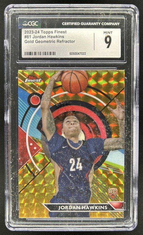 2023-24 Topps Finest Jordan Hawkins RC Gold Geometric Common #/50 CGC 9 MINT