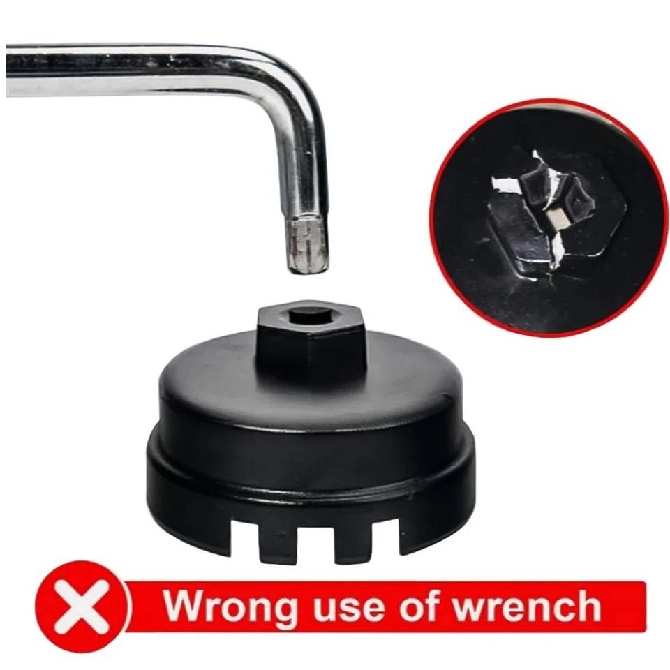 Oil Filter Cap Wrench Cup Socket Remover Tool 64MM 14 Flutes For Toyota Lexus - Image 3 of 4