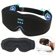 Wireless Sleep Eye Mask Headphones with Built-In Ultra-Thin HD Stereo Speakers,