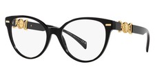Versace Cat Eye Woman Eyeglasses '0VE3334 'GB1 53mm 'Black - NEW