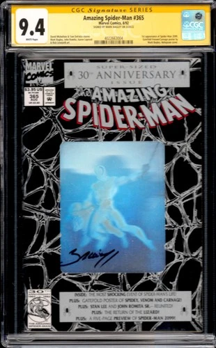 Mark Bagley Signed Amazing Spider-Man #365 1st Appearance 2099 AUTO CGC 9.4