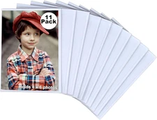 11-Pack Magnetic Photo Sleeves 4x6 Inch White Magnetic Picture Holders