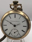 1889 Antique Elgin 18s 7j - Gold Filled Pocket Watch - For Parts / Repair