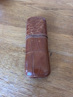 Early 20th Century Hand Stitched Crocodile Skin Cigar Case