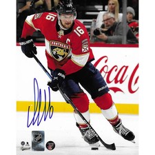 Aleksander Barkov Autographed Florida Panthers 8X10 Photo (Red Jersey)