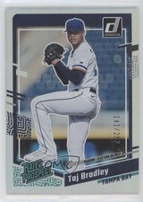 2023 Panini Donruss Rated Prospect Season Stat Line 141/257 Taj Bradley #55 0c2