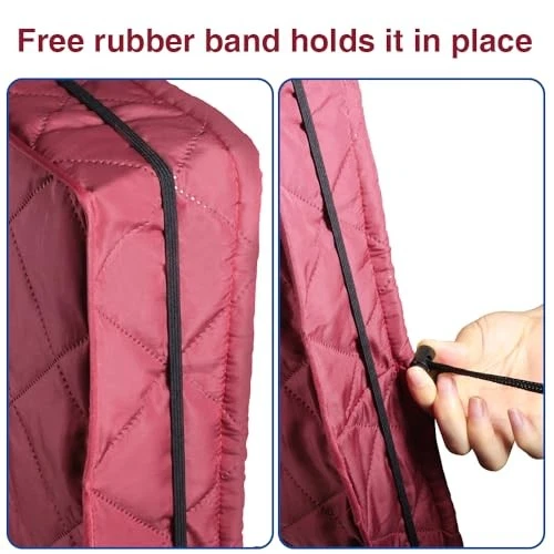 Indoor Air Conditioner Cover, AC Unit Wine Red Covers for Inside 21"x15"x3.5" Foto 4 de 4