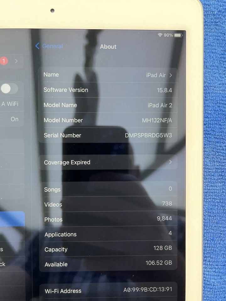 Apple iPad Air 2 128GB WiFi Gold A1566 - Image 3 of 4