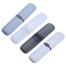 4 Pcs Tooth Brush Case Travel Toothbrush Storage Containers Portable