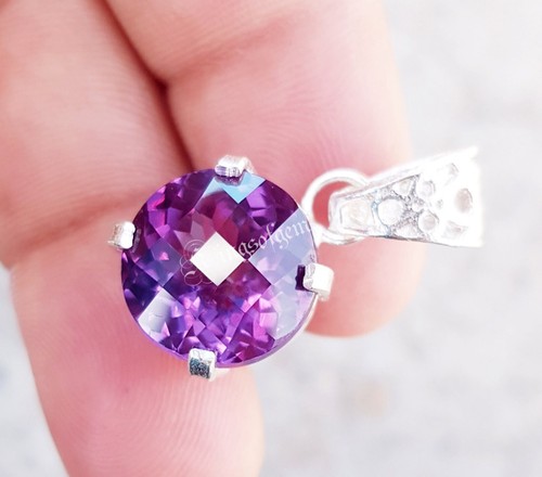 Piedra preciosa suelta redonda solitario de plata alemana alejandrita cambio de color de 24+ quilates - Imagen 4 de 6