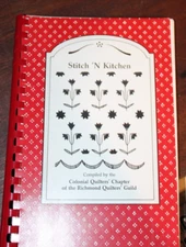 Stich n Kitchen 1994 community Colonial Quilters Richmond Va  Spiral Cookbook