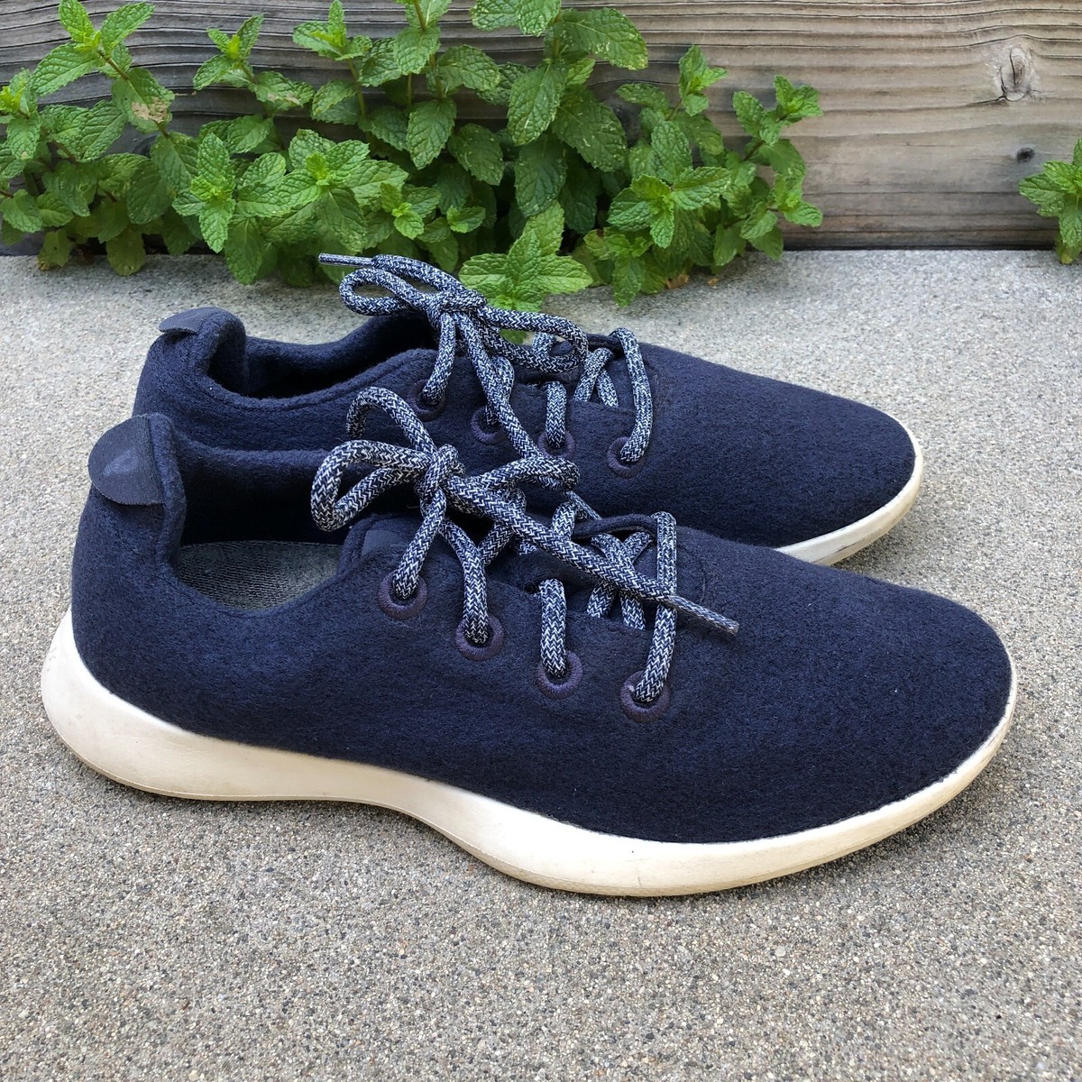ALLBIRDS Superfine NZ Merino Wool Shoes Men's US Blue Lace Up
