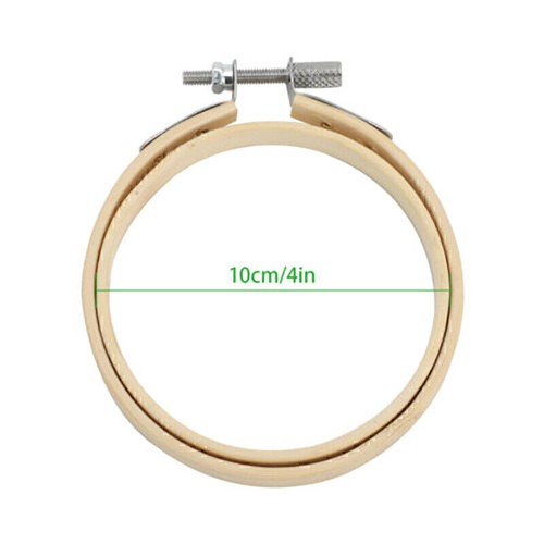 10x Circle Bamboo Hoops Adjusting Cross Stitch Circle Fabric Painting Tool 3/4In - Picture 4 of 14