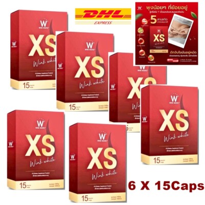 6X Wink White XS Supplement Weight Management Natural Dietary Extracts 15 caps