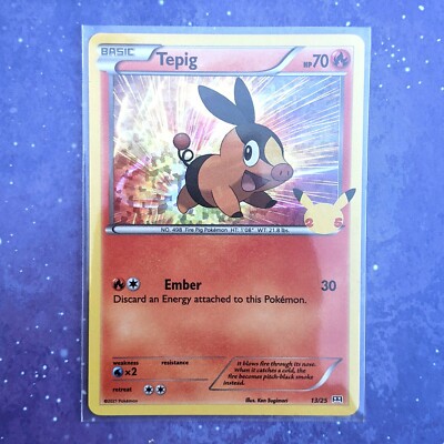 tepig pokemon card mcdonalds 2011 Tepig, McDonalds, Not Packaged Fire Fire Pokemon Tepig Official 13/25 Card