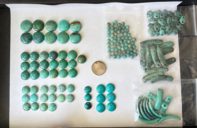 Loose Turquoise Treasure Trove-Natural Chinese TQ gemstones ; Cabs, beads +more